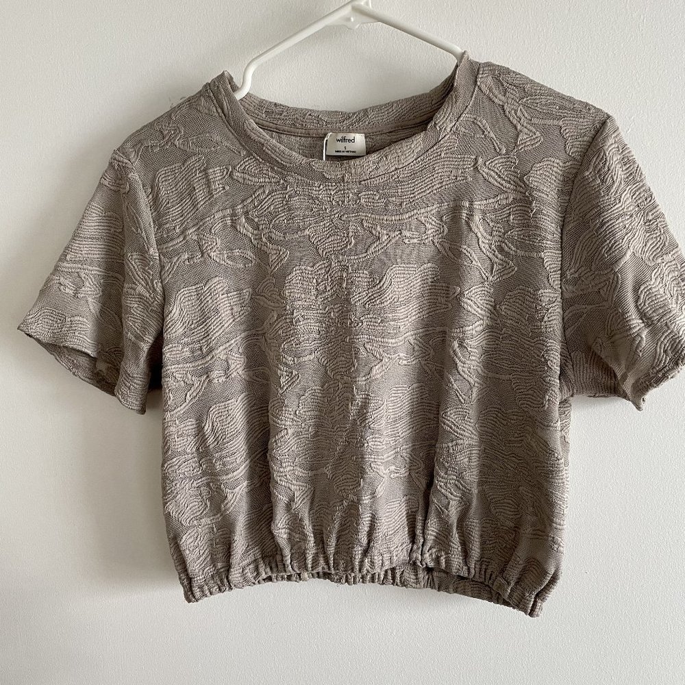 Aritzia Wilfred Cropped Piaf Embroidered